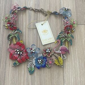 Eye Candy Los Angeles Multicolor Floral Glass Crystal Necklace